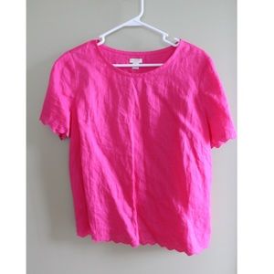 JCrew Women’s t-shirt blouse, open back